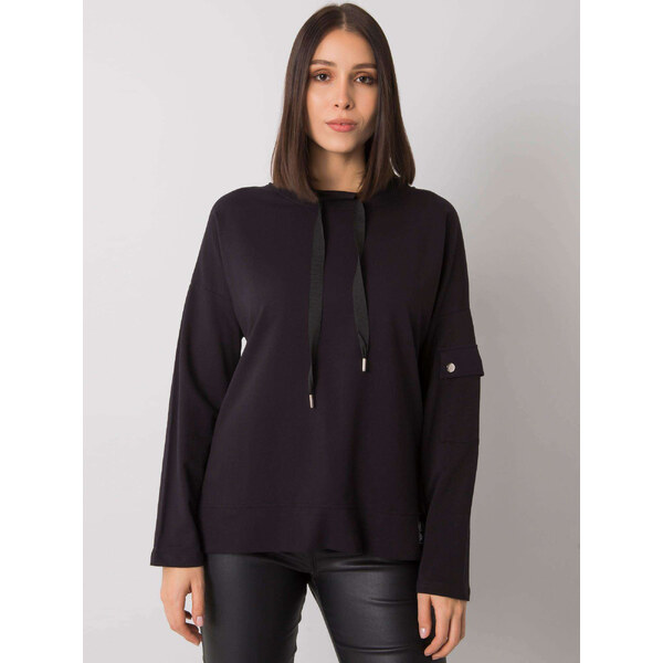 RELEVANCE Čierna dámska mikina bez kapucne RV-BZ-7228.64-black 57948720