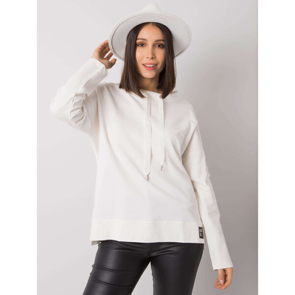 RELEVANCE Smotanová dámska mikina bez kapucne RV-BZ-7228.64-ecru 57948717