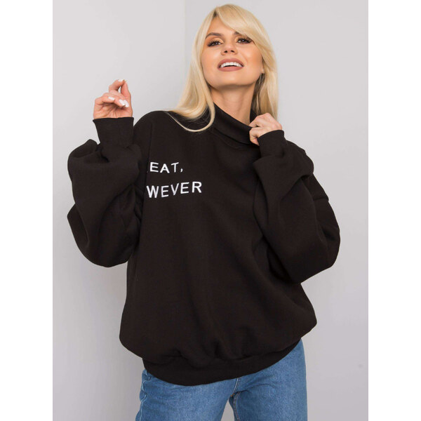 BASIC Čierna dámska mikina s rolákom EM-BL-649.23X-black 27189651