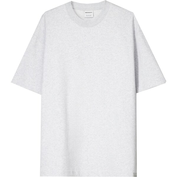 Bershka Tričko sivá melírovaná 63157198