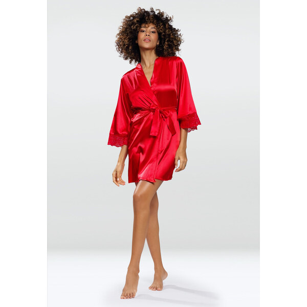 Dámsky saténový župan Belinda červený - Dkaren 62923677