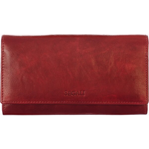 SEGALI Dámska kožená peňaženka SG-228 bordó 35335763
