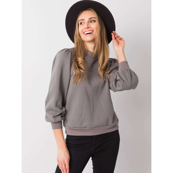 BASIC Šedá dámska mikina -TW-BL-G-079.18-grey 21375021