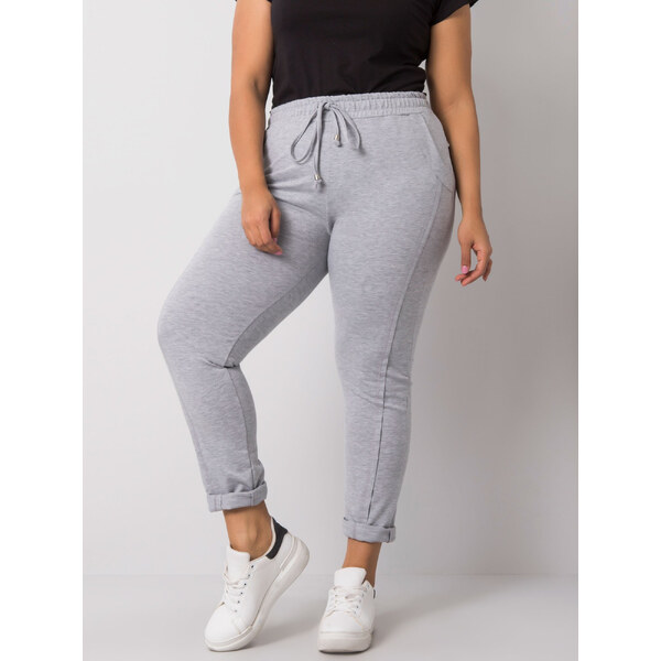 BASIC Svetlo šedé tepláky k členkom RV-DR-6300.19-light grey 22205023