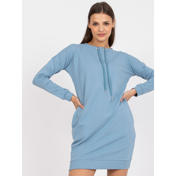 BASIC FEEL GOOD Svetlomodré mikinové šaty AP-SK-A-006.73-light blue 32425710