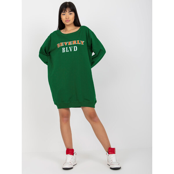 BASIC Tmavozelená dlhá mikina BEVERLY VI-BL-3075.64P-dark green 36785820
