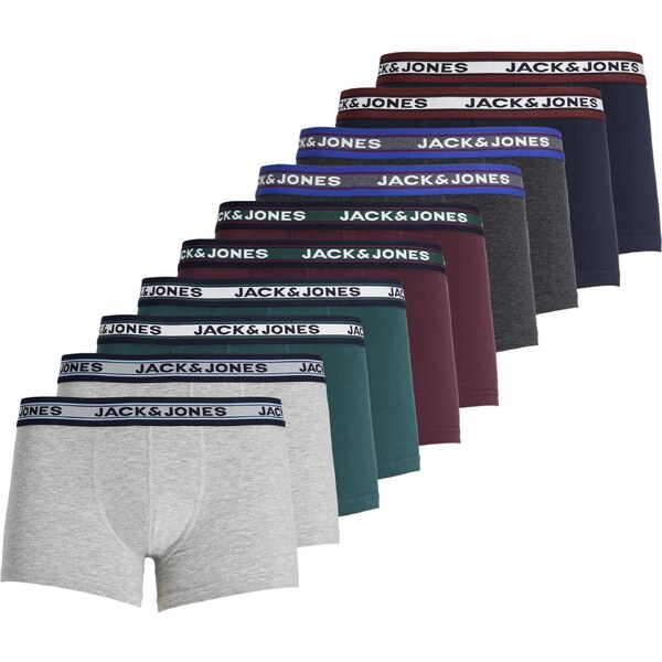 JACK & JONES Boxerky tmavosivá / sivá melírovaná / tmavozelená / 59664644