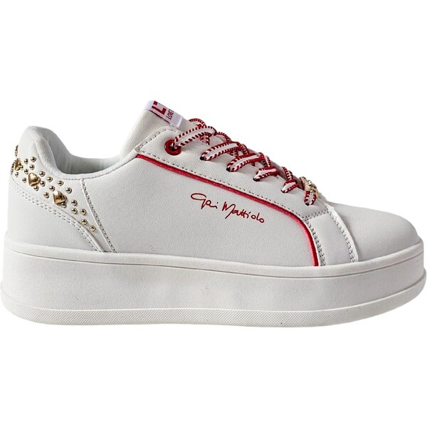 Biele Tenisky Gai Mattiolo Bianco Rosso 62930284