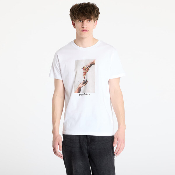 Tričko Urban Classics God Given Pizza Tee White M 62930500