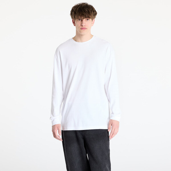 Tričko Urban Classics Organic Boxy Rib Longsleeve White L 62930518