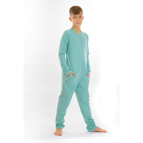 Dendy Chlapčenský overal pyžamový dlhý Light blue Veľkosť: 128 63228690