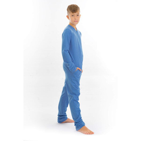 Dendy Chlapčenský overal pyžamový dlhý Sea blue Veľkosť: 128 63228692