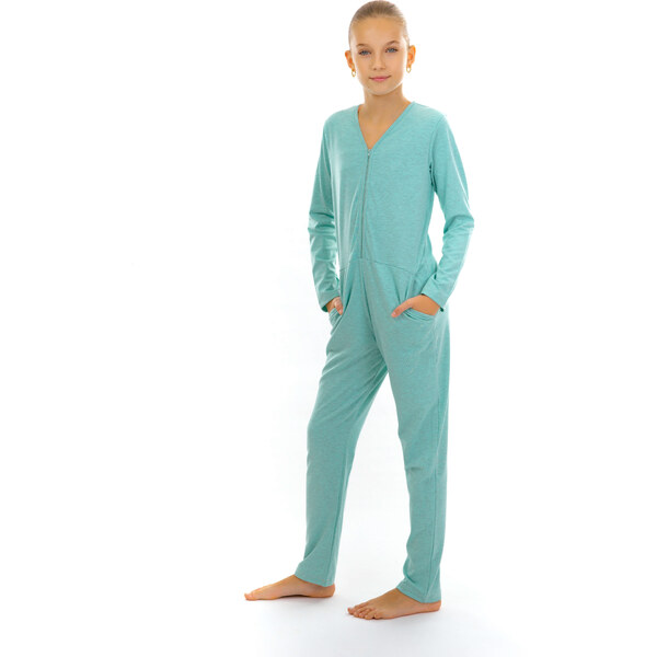 Dendy Dievčenský overal pyžamový dlhý Light blue Veľkosť: 128 63228683