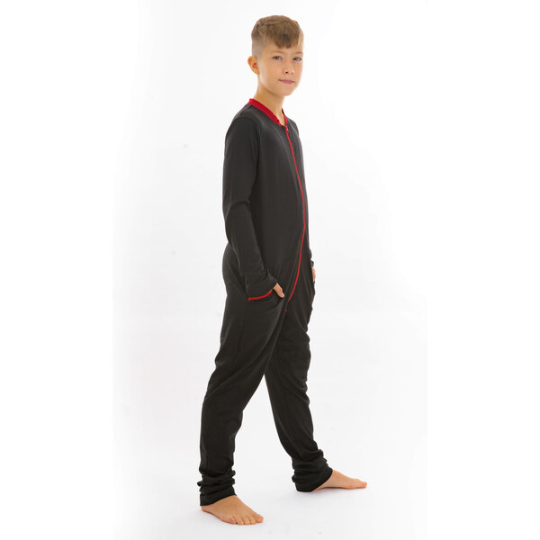 Dendy Chlapčenský overal pyžamový dlhý Black Veľkosť: 128 63228693