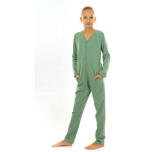 Dendy Dievčenský overal pyžamový dlhý Mint Veľkosť: 128 63228684