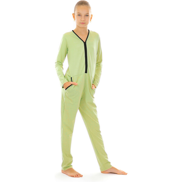 Dendy Dievčenský overal pyžamový dlhý Pistachio Veľkosť: 128 63228687