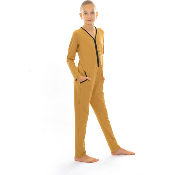 Dendy Dievčenský overal pyžamový dlhý Sand Veľkosť: 128 63228688