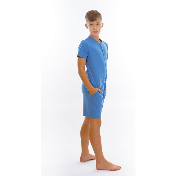 Dendy Chlapčenský overal pyžamový krátky Sea blue Veľkosť: 128 63228741