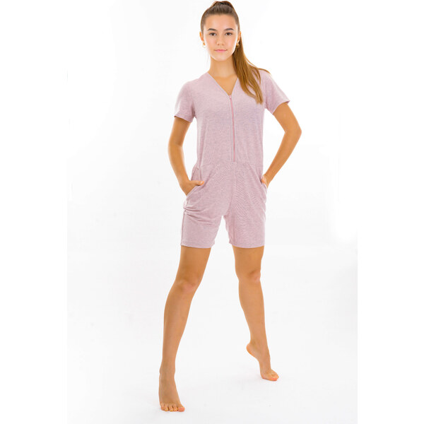 Dendy Dievčenský overal pyžamový krátky Pink Veľkosť: 128 63228708