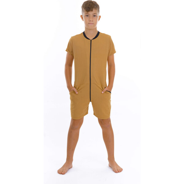 Dendy Chlapčenský overal pyžamový krátky Sand Veľkosť: 128 63228742