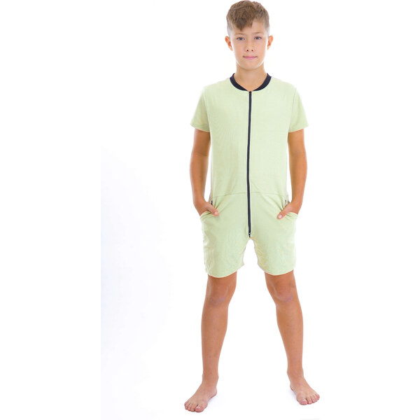 Dendy Chlapčenský overal pyžamový krátky Pistachio Veľkosť: 128 63228743