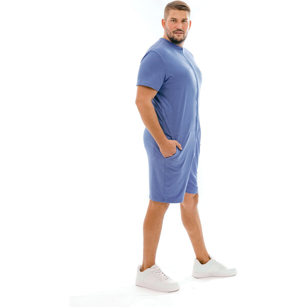 Dendy Pánsky overal pyžamový krátky Sea blue Veľkosť: XXL 63228733