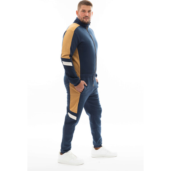 Dendy Pánsky overal teplákový dlhý modro biely Veľkosť: XXL 63228866