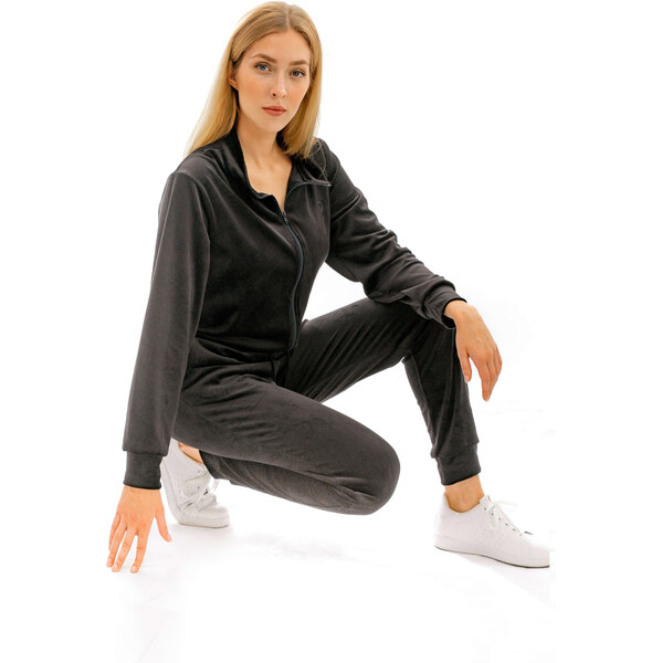 Dendy Dámsky overal plyšový dlhý Black Veľkosť: XL 63228868