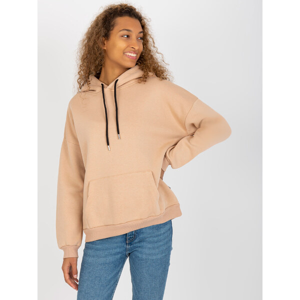 RUE PARIS Béžová mikina s kapucňou -AP-BL-AP-3002.20-beige 66149125