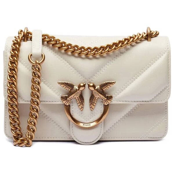 Pinko Kožená kabelka na rameno LOVE ONE MINI 61933664