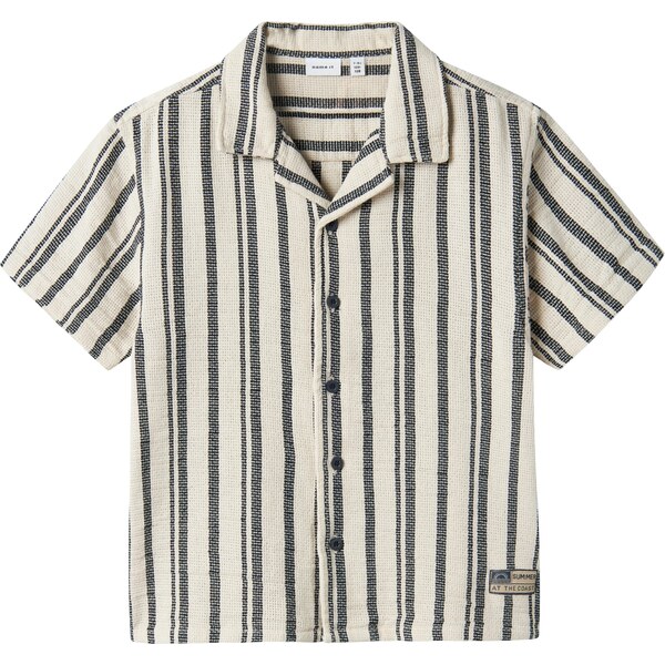 NAME IT Košeľa FOKO tmavobéžová / tmavosivá 62936996