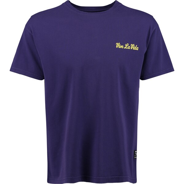 Key Largo Tričko VIVE LA VIDA žltá / tmavofialová 62937559