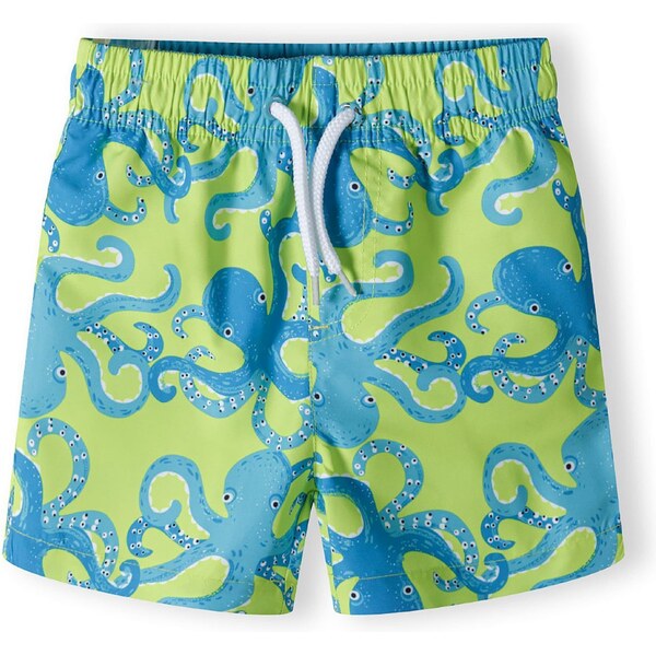 MINOTI Plavecké šortky azúrová / kiwi / čierna / biela 63068488