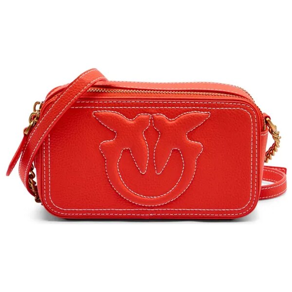 Pinko Kožená crossbody kabelka CARRIE 62925302