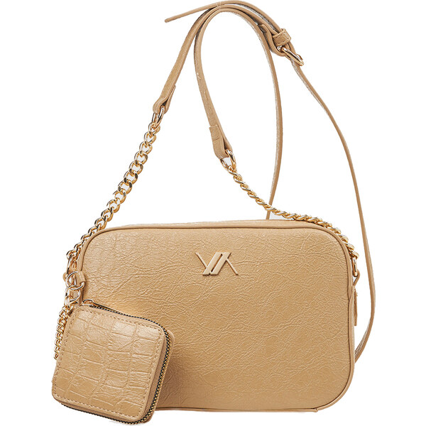 Verde Dámska crossbody kabelka 16-7924 beige 66586729