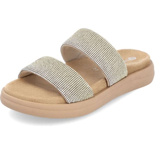 RIEKER Dámske šľapky REMONTE D2N50-90 béžová S5 62942425