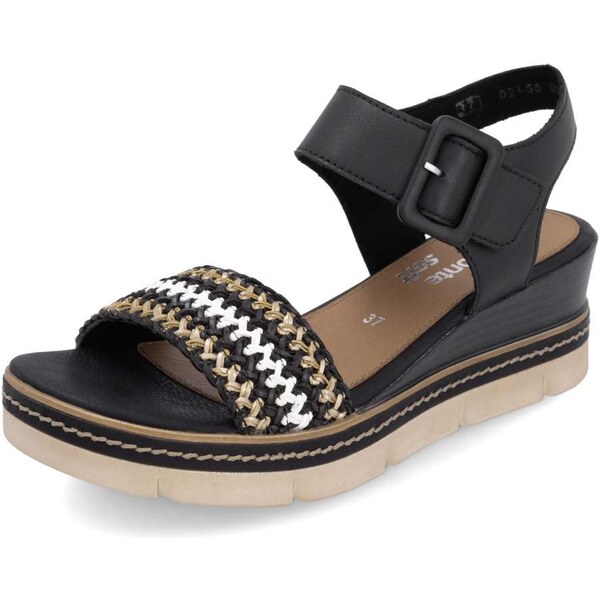 RIEKER Dámske sandále REMONTE D2L55-03 čierna S5 62942432