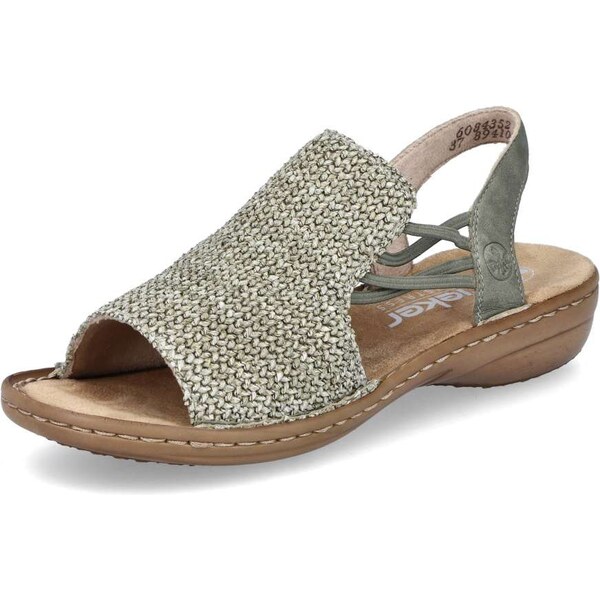 Dámske sandále RIEKER 60843-52 zelená S5 62942435