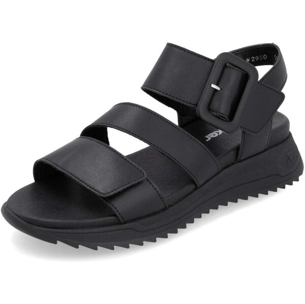 Dámske sandále RIEKER W2950-00 čierna S5 62942438