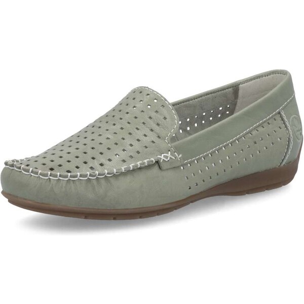 Dámske mokasíny RIEKER 40269-52 zelená S5 62945029