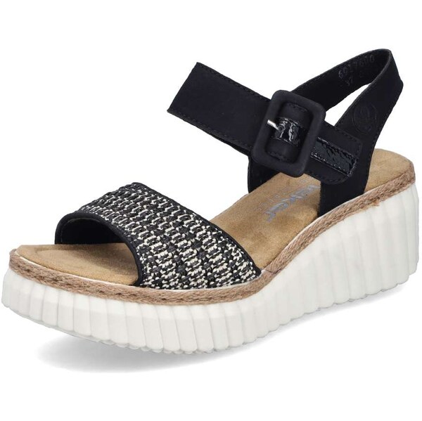 Dámske sandále RIEKER 69176-00 čierna S5 62945035