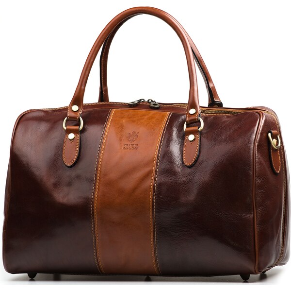 Blaire Kožená cestovná taška Tonny hnedá 64987489