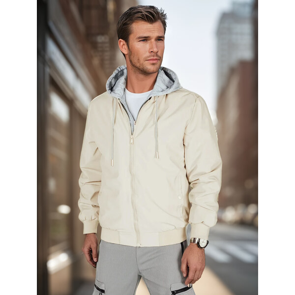 Pánska bunda bomber s kapucňou Dstreet TX5020 65691286