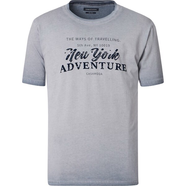 Pánske sivé bavlnené print tričko CASA MODA 62841480