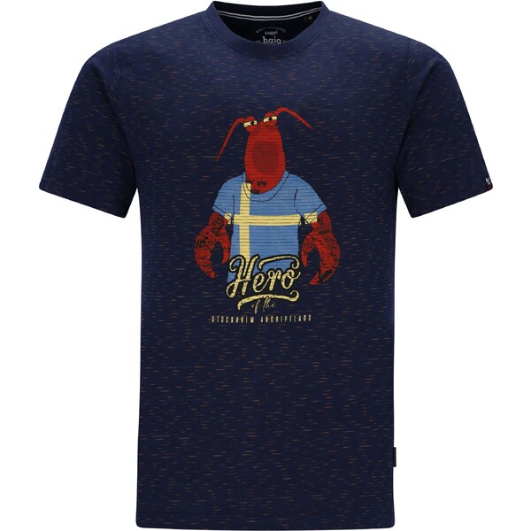 Pánske bavlnené melanžové tričko sverige HAJO 62841493