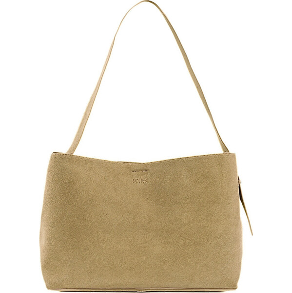 SOLIER Camel dámska semišová shopper kabelka FL39 MAYA CAMEL 89-8556-1 62954561