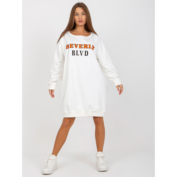 BASIC Smotanová dlhá mikina BEVERLY -VI-BL-3075.64P-ecru 36785824