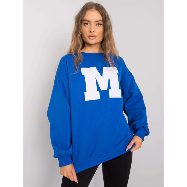 BASIC Kobaltová mikina s písmenom M EM-BL-617-1.34X-cobalt 26863879