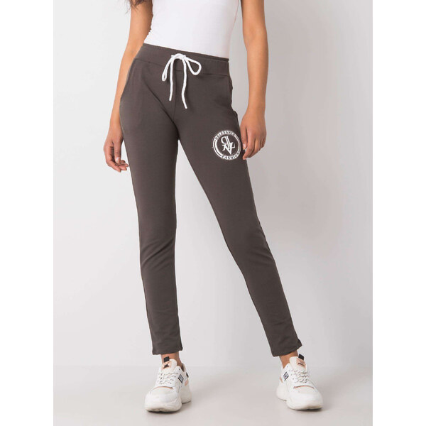 RELEVANCE Khaki dámske tepláky s logom RV-DR-5405.04X-khaki 57947616