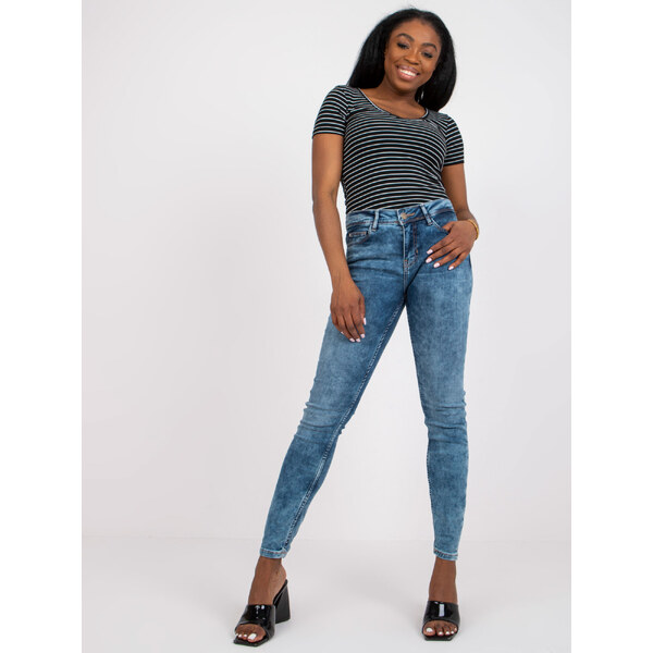 SUBLEVEL Modré tieňované skinny džínsy D85035C62220M263-blue 32303432